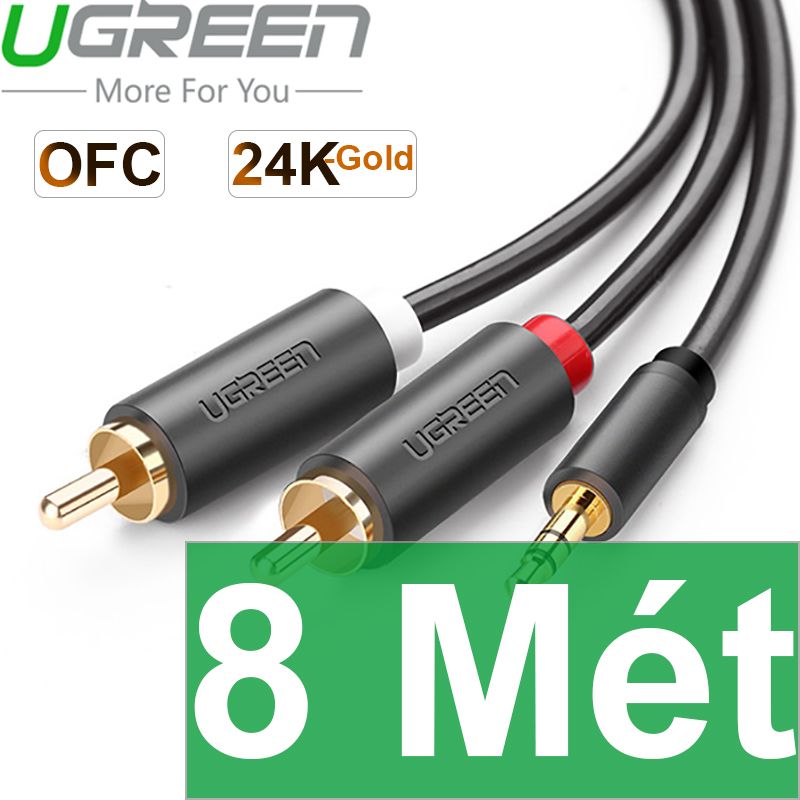 Cáp Audio 3.5mm to 2 RCA - Dây âm thanh 1 đầu 3,5mm ra 2 đầu AV hoa sen 0.5 Mét | 1 Mét | 1,5 Mét | 2 Mét ... 8 Mét | 10 Mét - Phụ Kiện Điện Tử Việt Nam