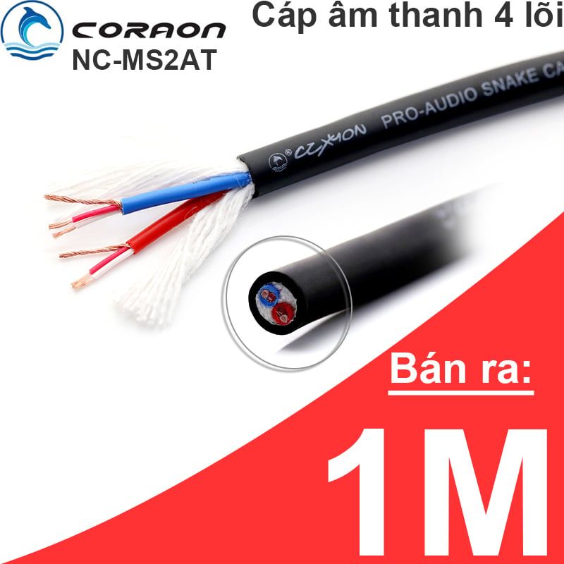 Dây hàn cáp âm thanh 4 lõi Pro - Audio cable 8mm Coraon NC-MS2AT - Phụ Kiện Điện Tử Việt Nam