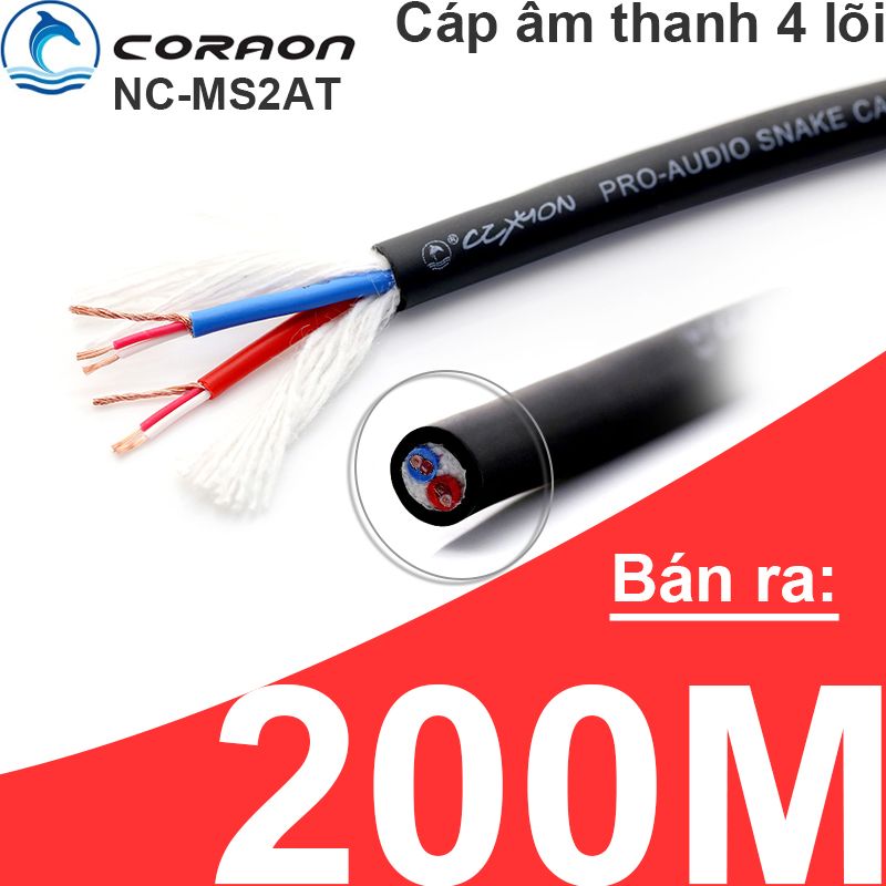Dây hàn cáp âm thanh 4 lõi Pro - Audio cable 8mm Coraon NC-MS2AT - Phụ Kiện Điện Tử Việt Nam