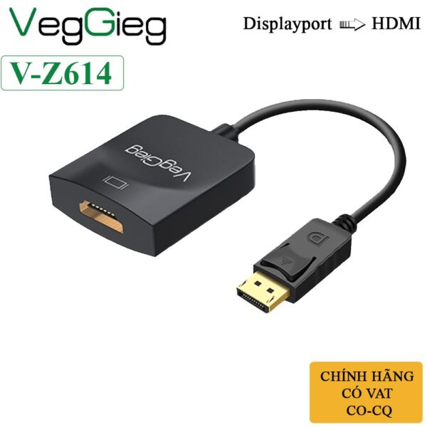 Cáp chuyển Displayport sang HDMI chính hãng VegGieg V-Z614