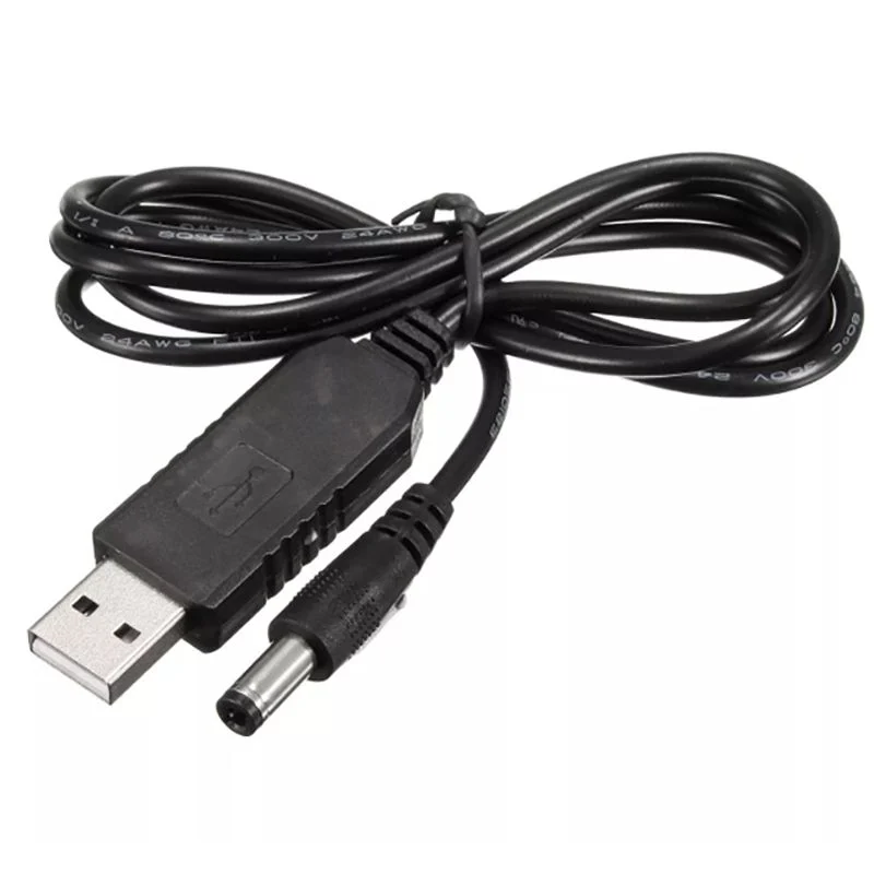 Cáp chuyển nguồn USB 5V ra DC 12V 1A chuẩn cắm 5.5x2.5mm 90Cm - Phụ Kiện Điện Tử Việt Nam