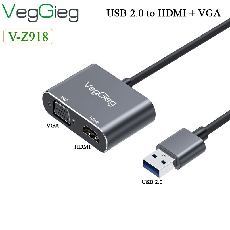 Cáp chuyển đổi USB sang HDMI và VGA