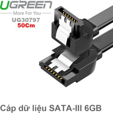 Cáp dữ liệu SATA-III 6GB mỏng dẹt 50Cm Ugreen 30797 (bẻ góc) - Phụ Kiện Điện Tử Việt Nam