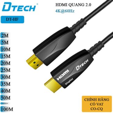 Cáp HDMI 2.0 sợi quang chuẩn 4K@60Hz chính hãng Dtech dài từ 2M đến 100M - Phụ Kiện Điện Tử Việt Nam