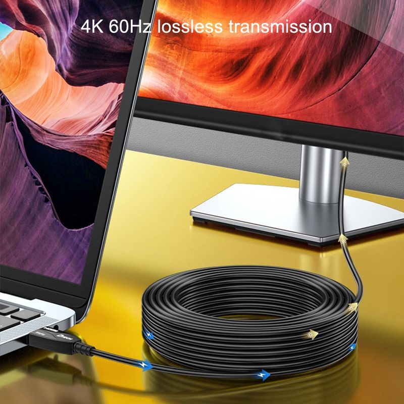 Cáp HDMI 2.0 sợi quang chuẩn 4K@60Hz chính hãng Dtech dài từ 2M đến 100M - Phụ Kiện Điện Tử Việt Nam