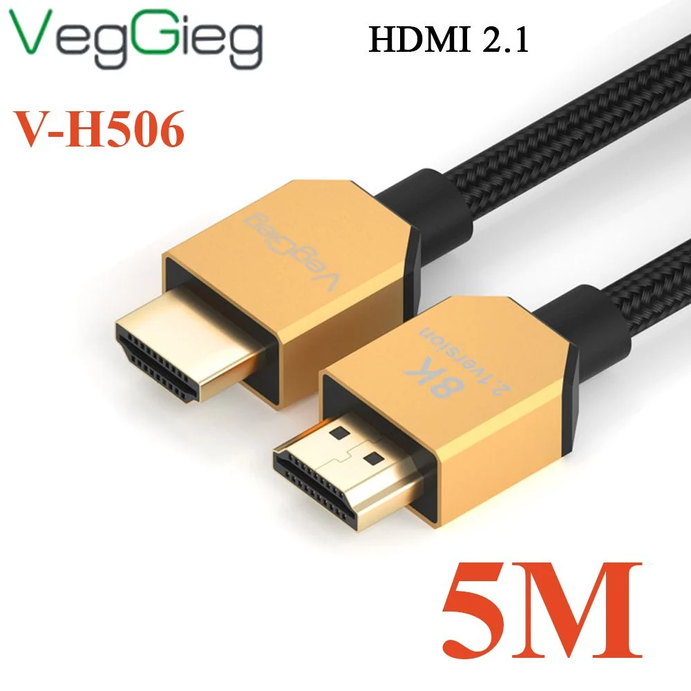 Cáp HDMI V2.1 cao cấp chuẩn 8K@60Hz HDR VegGieg 1.5M, 2M, 3M, 5M - Phụ Kiện Điện Tử Việt Nam