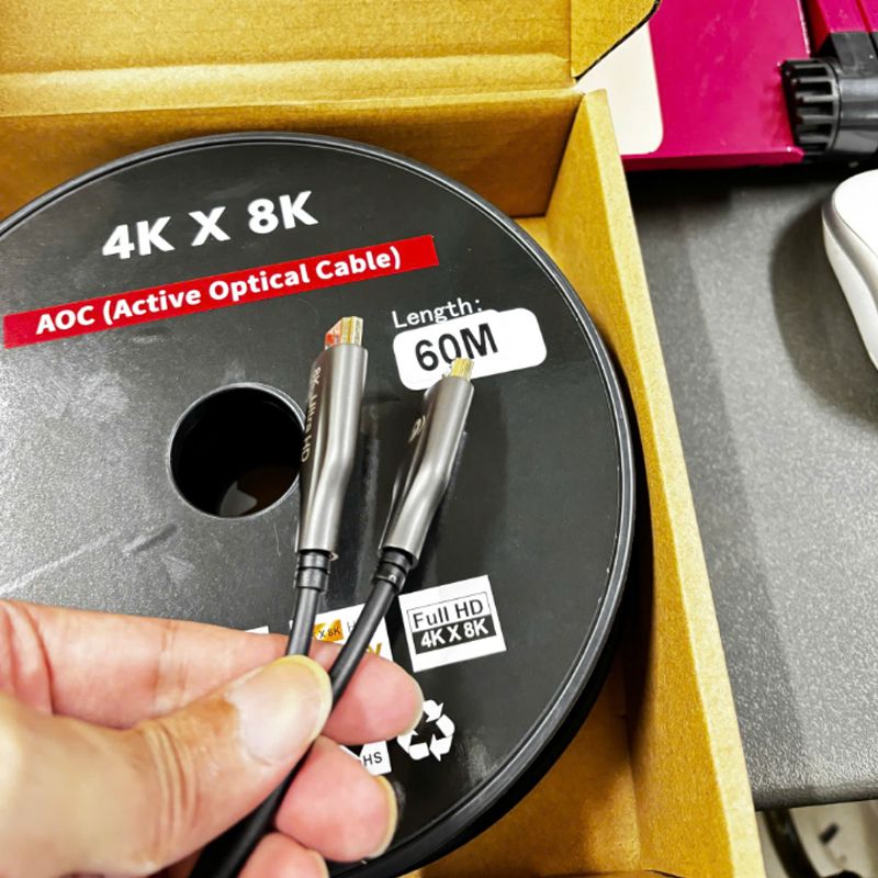 Dây cáp HDMI 2.1 sợi quang chuẩn 8K@60Hz giá rẻ chất lượng cao, chiều dài 10M đến 100M - Phụ Kiện Điện Tử Việt Nam