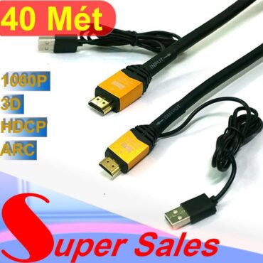Cáp HDMI 40 mét 3D/1080P Jasun JS-121 - Hỗ trợ nguồn phụ - Phụ Kiện Điện Tử Việt Nam