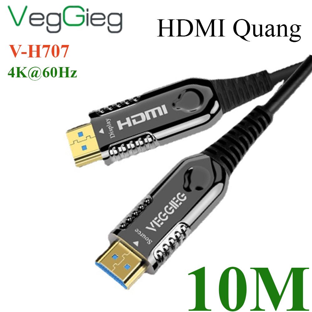Dây cáp HDMI 2.0 quang VEGGIEG chuẩn 4K@60Hz 10M đến 50M - hàng chính hãng - Phụ Kiện Điện Tử Việt Nam