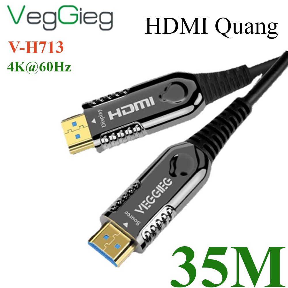 Dây cáp HDMI 2.0 quang VEGGIEG chuẩn 4K@60Hz 10M đến 50M - hàng chính hãng - Phụ Kiện Điện Tử Việt Nam