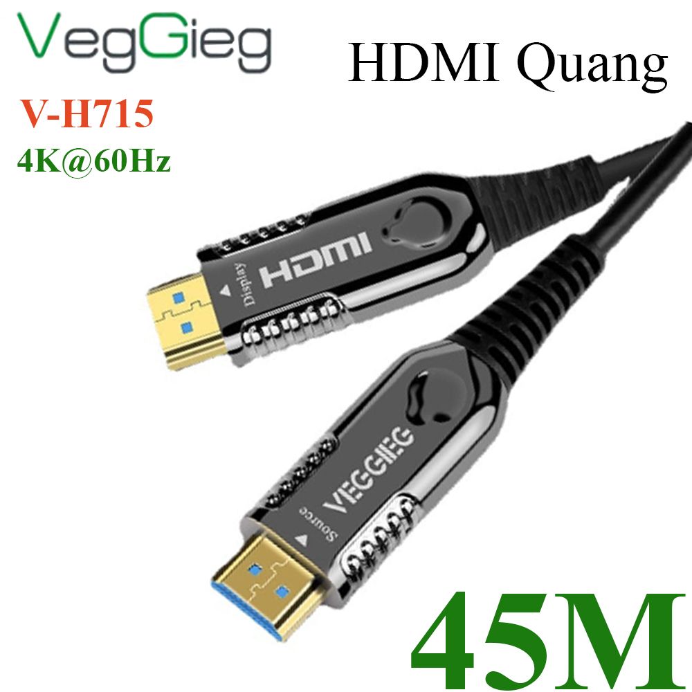 Dây cáp HDMI 2.0 quang VEGGIEG chuẩn 4K@60Hz 10M đến 50M - hàng chính hãng - Phụ Kiện Điện Tử Việt Nam