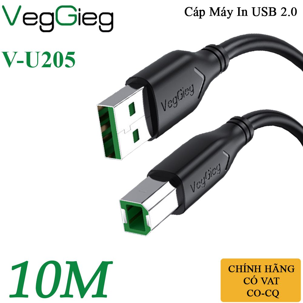 Dây máy in USB 2.0 chính hãng Veggieg dài 1.5M, 3M, 5M, 10M - Phụ Kiện Điện Tử Việt Nam