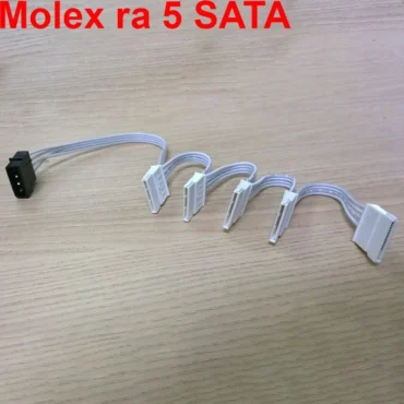 Cáp nguồn Molex IDE 4 pin ra 5 SATA - Cáp chia nguồn SATA 1 đầu 4 pin ATA sang 5 SATA 60Cm - Phụ Kiện Điện Tử Việt Nam
