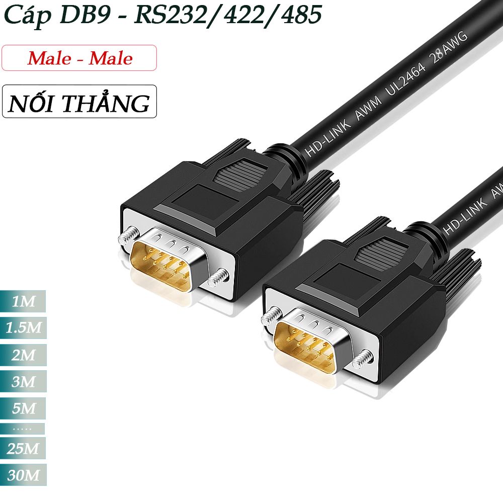 Cáp nối thẳng RS232 10m/15m/20m/25m/30m - Phụ Kiện Điện Tử Việt Nam