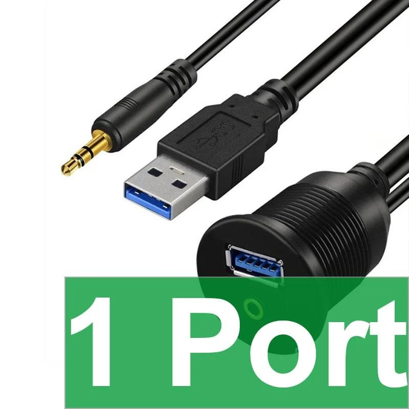 Cáp nối dài USB 3.0 Audio 3.5mm 1 mét lắp bảng điều khiển 1 cổng - USB 3.0 Flush Mount Cable 1 port with Audio 3.5mm female - Phụ Kiện Điện Tử Việt Nam