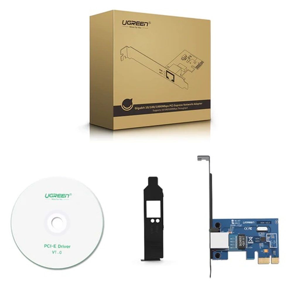 Card mạng lan Gigabit Ugreen 30771 LAN PCI Express Gigabit Ethernet 10/100/1000Mbps Ugreen US230 - Phụ Kiện Điện Tử Việt Nam