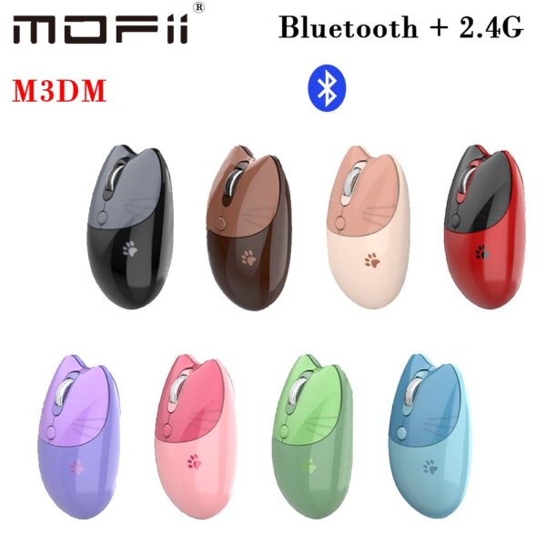 Chuột máy tính không dây bluetooth 2.4G dual model chính hãng Mofii M3DM