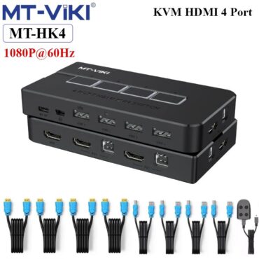 KVM Switch HDMI 4x1 - Bộ chuyển mạch HDMI và USB 4 vào 1 ra 1080P@60Hz MT-VIKI MT-KH4 - Phụ Kiện Điện Tử Việt Nam