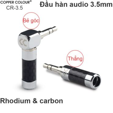 Đầu hàn jack cắm 3.5mm 3 nấc thẳng & bẻ góc Copper Colour CR-3.5 Carbon Rhodium - Phụ Kiện Điện Tử Việt Nam