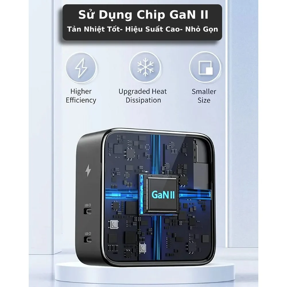 Củ sạc nhanh 100W Nexode GaN 2 cổng USB Type C Ugreen 40795 CD254 - Phụ Kiện Điện Tử Việt Nam