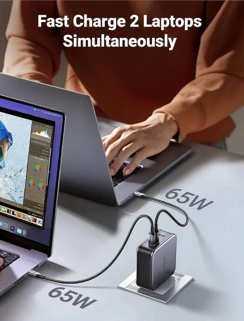 Củ sạc nhanh 140W GaN Nexode USB Type C Ugreen 90548 với 3 cổng sạc 2x USB-C, 1x USB-A - Phụ Kiện Điện Tử Việt Nam