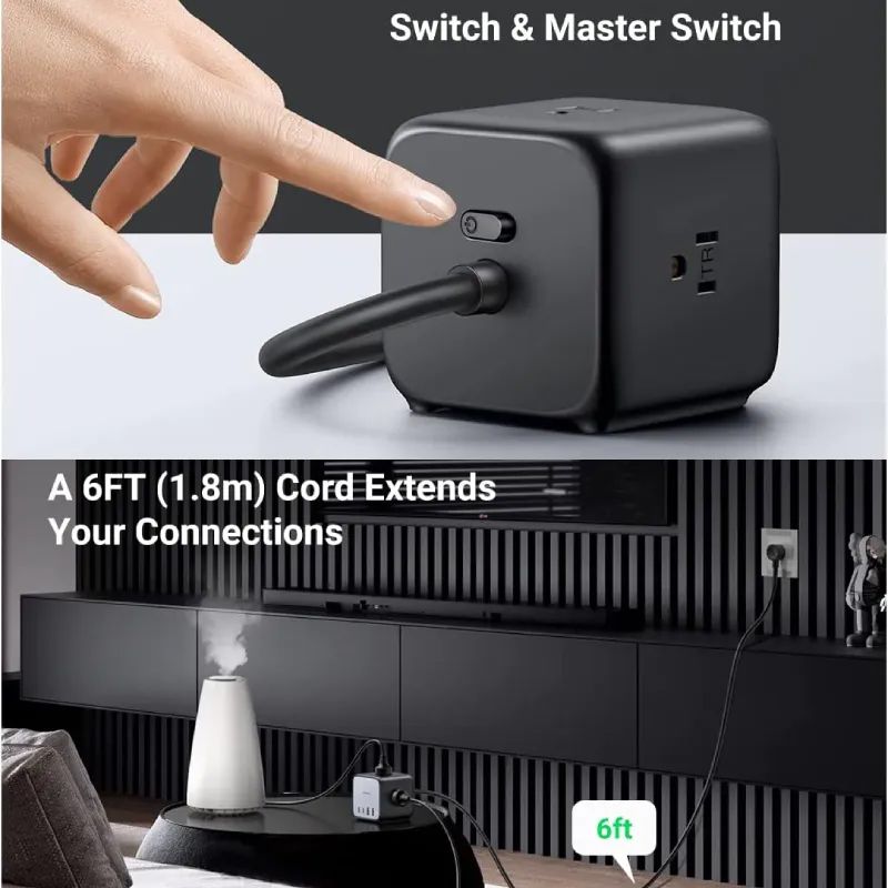 Cục sạc nhanh 65W GaN 3 DigiNest Cube 2xUSB C, 2xUSB A, 3xAC Ugreen 40861 CD268 - Phụ Kiện Điện Tử Việt Nam