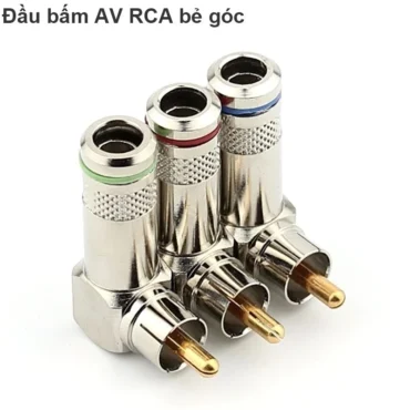 Đầu bấm jack cắm audio video AV RCA cong vuông góc (1 chiếc) - Phụ Kiện Điện Tử Việt Nam