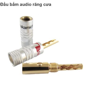 Rắc bắp chuối răng cưa Nakamichi - Jack cắm răng cưa audio cho loa amplifier mạ vàng ( 1 chiếc) - Phụ Kiện Điện Tử Việt Nam