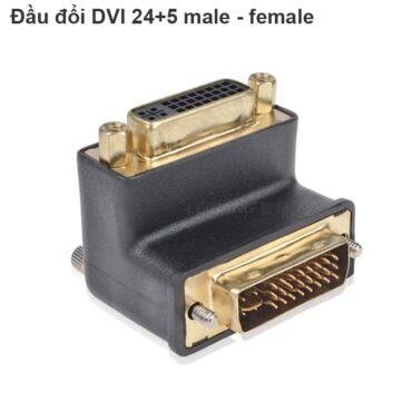 Đầu nối DVI 24+5 Male to Female bẻ góc 90 độ phải - Phụ Kiện Điện Tử Việt Nam