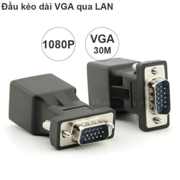 Đầu nối kéo dài VGA qua cáp mạng 30 mét - Phụ Kiện Điện Tử Việt Nam