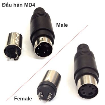 Đầu hàn Mini Din 4pin female, male - Phụ Kiện Điện Tử Việt Nam