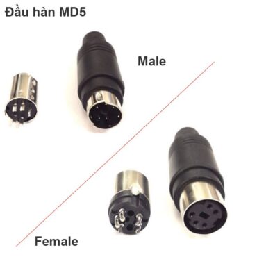 Đầu hàn Mini Din 5pin male, female(MD5) - Phụ Kiện Điện Tử Việt Nam