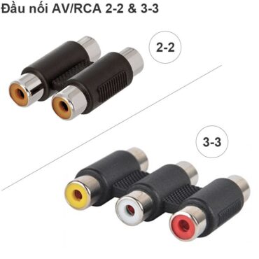 Đầu nối cáp AV 2 ra 2 và 3 ra 3 - Phụ Kiện Điện Tử Việt Nam
