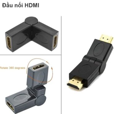 Đầu nối cáp HDMI 2 đầu âm -  2 đầu dương trục xoay 180 độ và 360 độ - Phụ Kiện Điện Tử Việt Nam