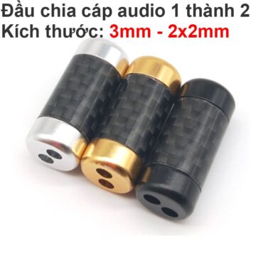 Cục chia chữ Y tự chế cho dây Cáp audio 3.5mm Cáp tai nghe loại nhỏ - Hợp kim nhôm carbon - Phụ Kiện Điện Tử Việt Nam