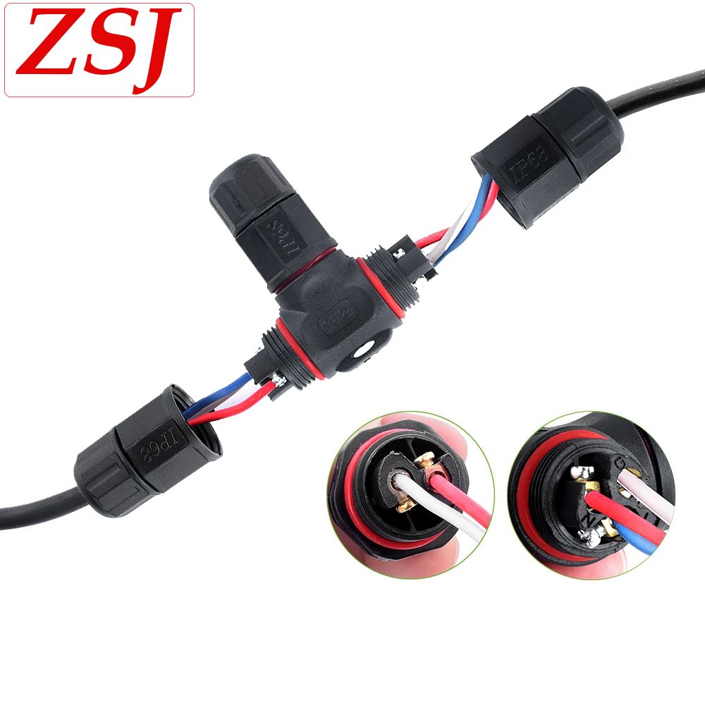 Đầu nối điện ngoài trời phân nhánh chữ T - 3 lõi chống nước IP68 8-15mm ZSJ L25T3 - Phụ Kiện Điện Tử Việt Nam