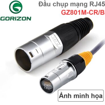 Giắc cắm đầu chụp mạng RJ45 vỏ nhôm Gorizon GZ801M-CR/B - Phụ Kiện Điện Tử Việt Nam