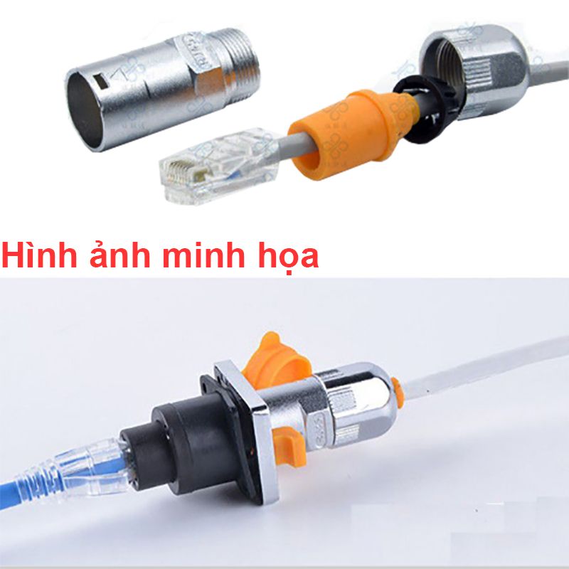 Giắc cắm đầu chụp mạng RJ45 vỏ nhôm chống nước IP67 Gorizon GZ802M-CR/CR - Phụ Kiện Điện Tử Việt Nam