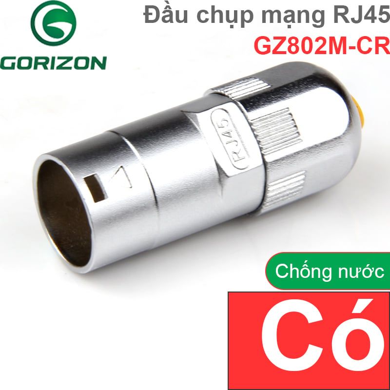 Giắc cắm đầu chụp mạng RJ45 vỏ nhôm Gorizon GZ801M-CR/B - Phụ Kiện Điện Tử Việt Nam