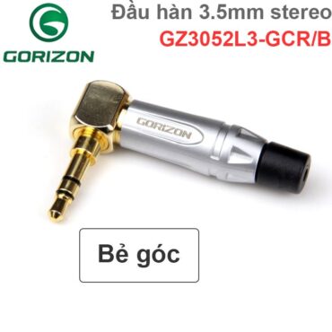 Đầu hàn giắc cắm audio 3.5mm stereo 3 nấc 5mm bẻ góc Gorizon GZ3502L3-GC/R - Phụ Kiện Điện Tử Việt Nam
