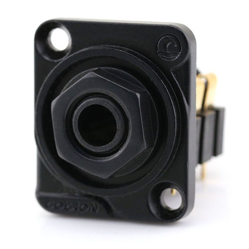 Đầu hàn jack cắm audio 6.5mm stereo Female Mạ Vàng Rhodium kèm mặt bắt vít Coraon D-219A D-216A-G - Phụ Kiện Điện Tử Việt Nam