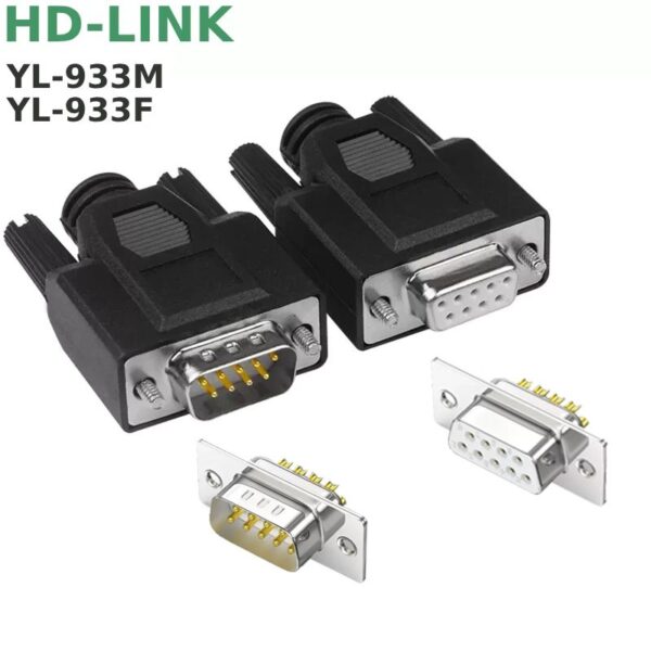 Đầu hàn COM DB9 chân đồng vỏ ốp nhựa dẻo HD-Link 933F 933M