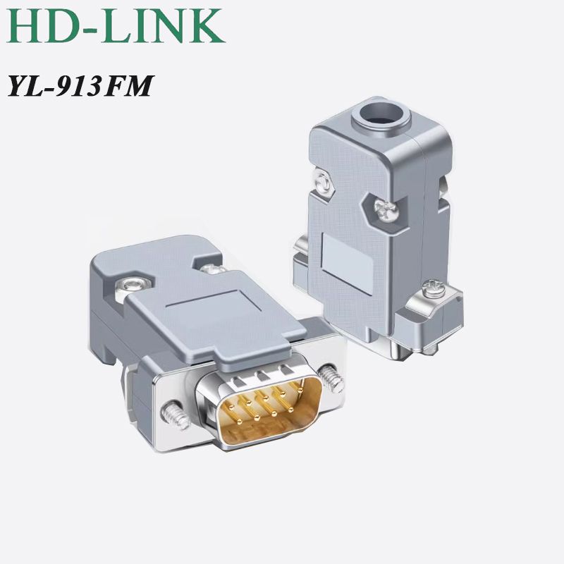 Đầu hàn COM DB9 RS232 chân đồng vỏ ốp nhựa cứng HD-LINK YL-913F/M - Phụ Kiện Điện Tử Việt Nam