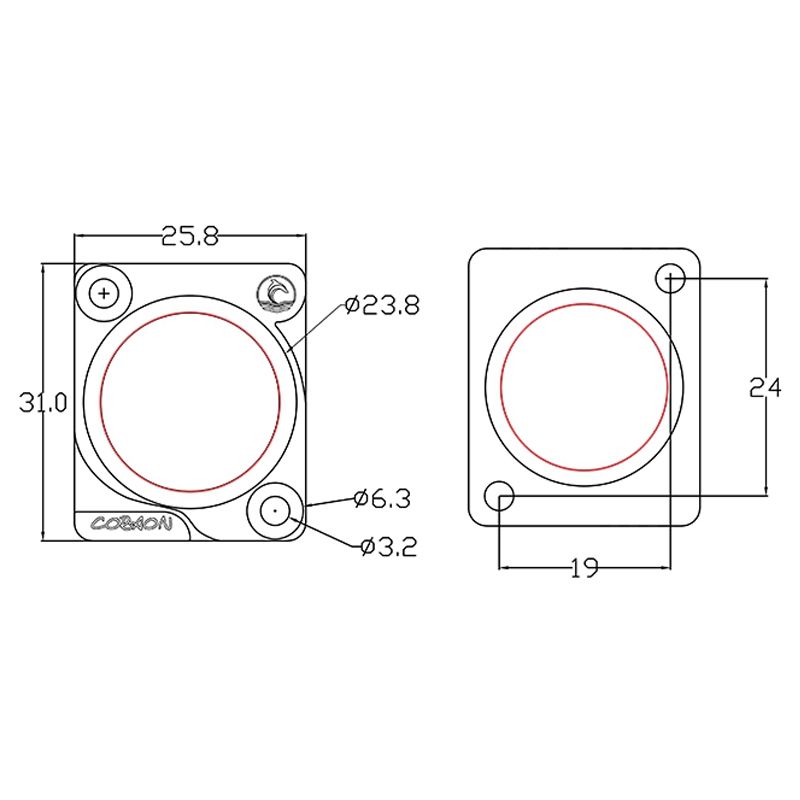 Đầu hàn cổng DIN 6 và DIN 8 pin female gắn vào ổ cắm Coraon LC-SLS6 LC-SLS8 - Phụ Kiện Điện Tử Việt Nam