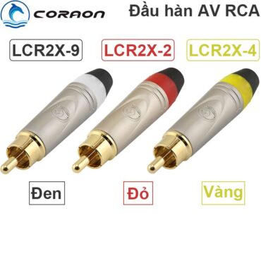 Đầu hàn jack cắm AV/RCA cho thiết bị âm thanh mạ vàng 24K vỏ hợp kim kẽm Coraon LCR2X - Phụ Kiện Điện Tử Việt Nam