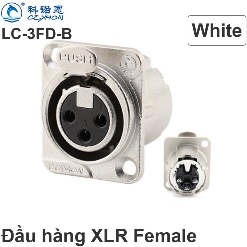 Đầu hàn cổng XLR Female gắn trên tường bảng điều khiển Coraon LC3FD-W LC3FD-B - Phụ Kiện Điện Tử Việt Nam