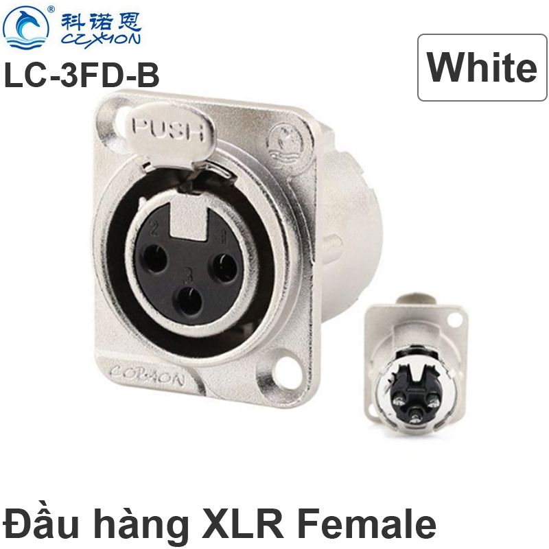 Đầu hàn cổng XLR Female gắn trên tường bảng điều khiển Coraon LC3FD-W LC3FD-B - Phụ Kiện Điện Tử Việt Nam