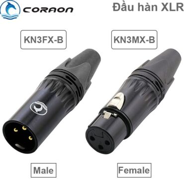 Đầu hàn cổng XLR cannon 3PIN cổng đực male-female Coraon KN3MX-B - KN3FX-B - Phụ Kiện Điện Tử Việt Nam