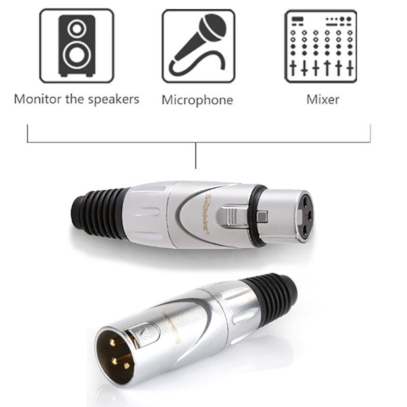 Đầu hàn giắc XLR Cannon Soundking QRP-C03-02 Female & QRP-C04-02 Male - Phụ Kiện Điện Tử Việt Nam