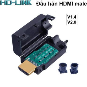 Đầu hàn cổng HDMI 1.4 2.0 kèm vỏ ốp nhựa đường kính 8mm HD-LINK (1 chiếc) - Phụ Kiện Điện Tử Việt Nam